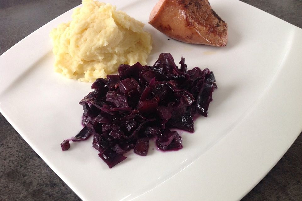 Rotkohl karamellisiert