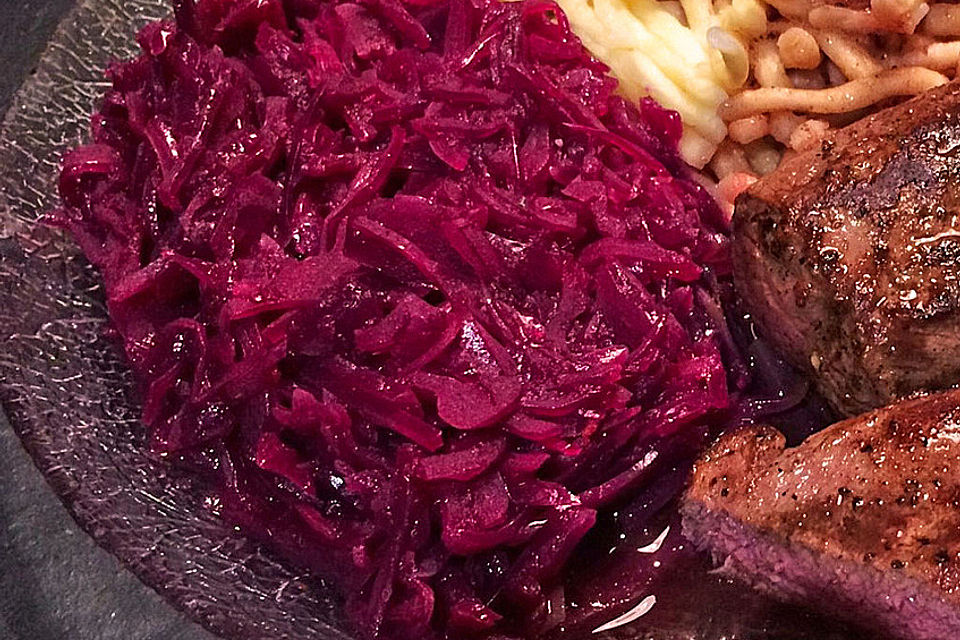 Rotkohl karamellisiert