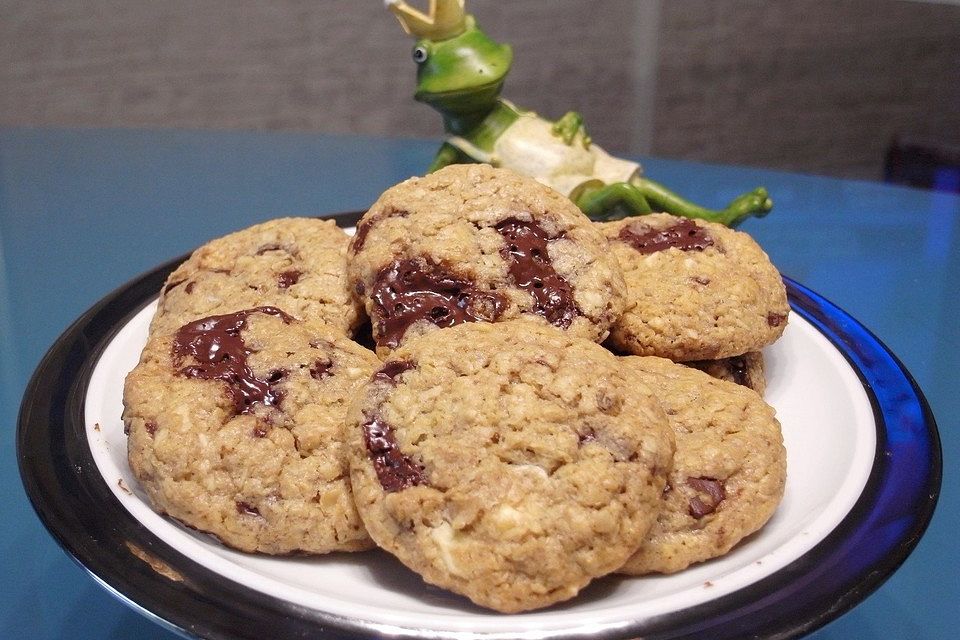 Urmelis große, dicke Schoko-Kokos-Hafer-Cookies