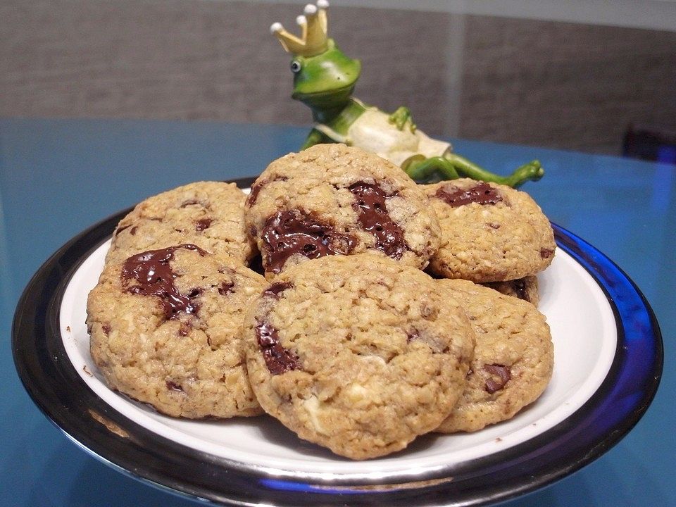 Urmelis große, dicke Schoko-Kokos-Hafer-Cookies von urmeli75| Chefkoch