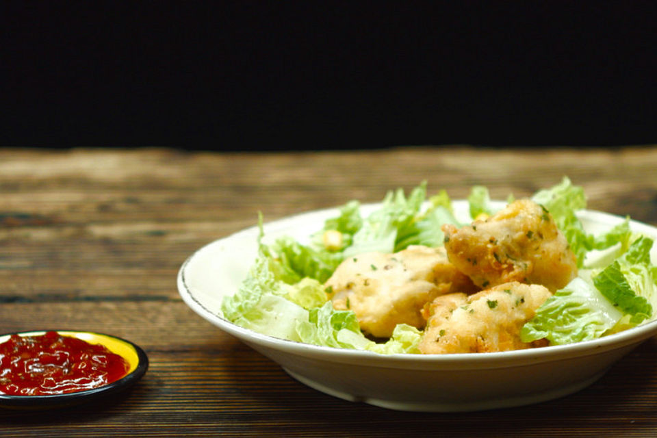 Chicken Nuggets mit Käsefüllung