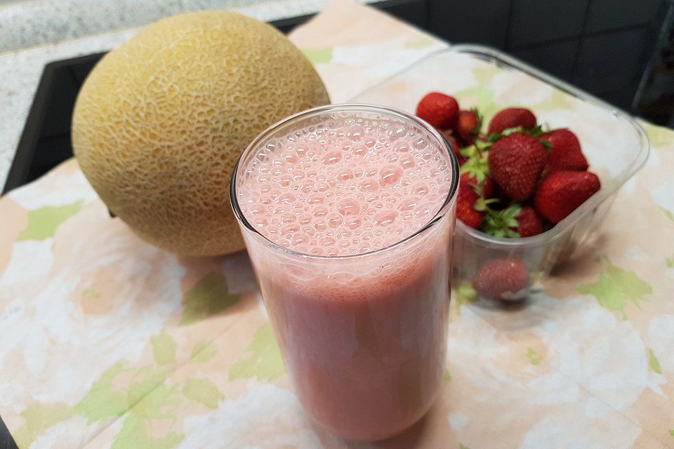 Erdbeer-Melonen-Smoothie