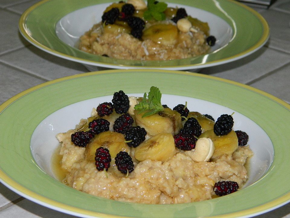 Hirse-Hafer-Porridge mit warmen Äpfeln von Caroquii | Chefkoch
