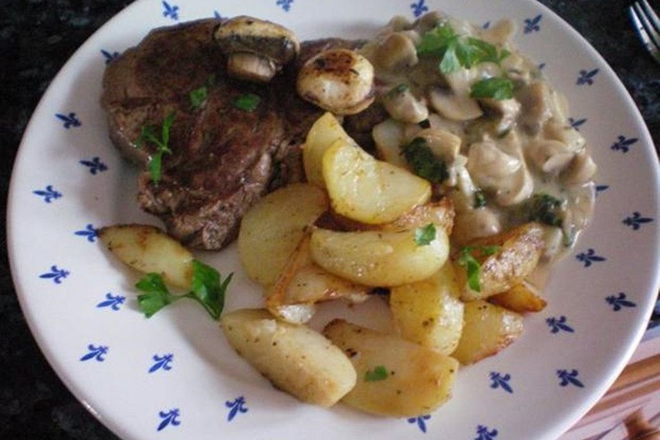 Filet vom Angusrind mit Rahmchampignons