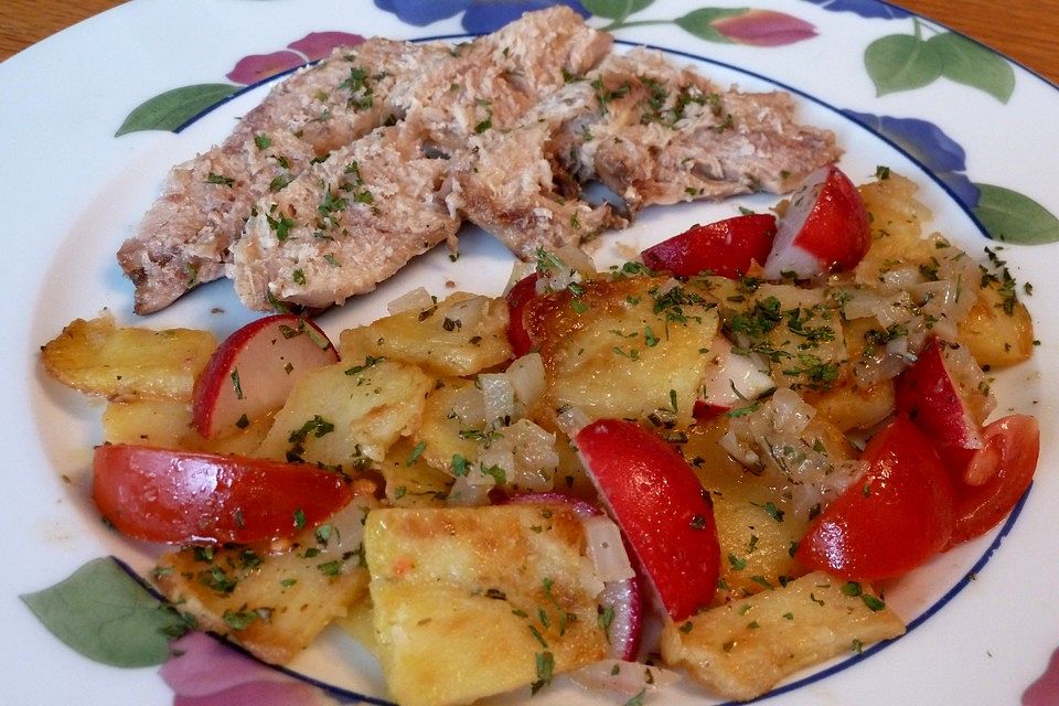 Schneller Bratkartoffelsalat à la Gabi