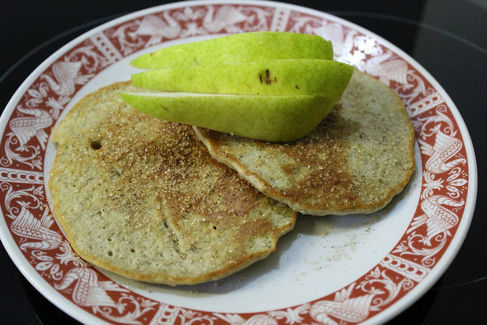 Bananen-Haferflocken Pfannkuchen ohne Zucker