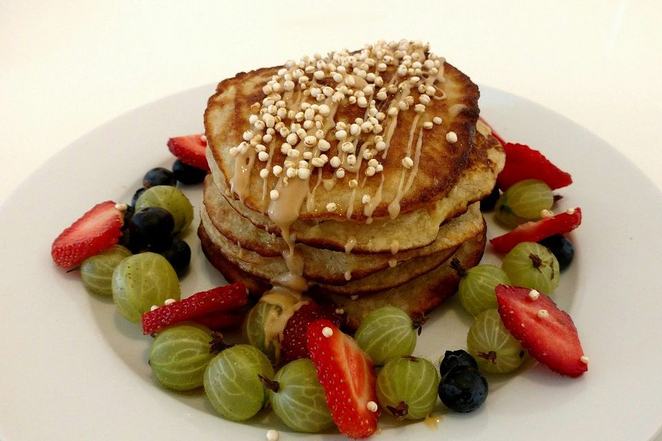 Bananen-Haferflocken Pfannkuchen ohne Zucker