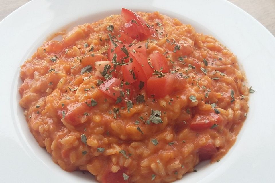 Tomaten-Mozzarella-Risotto