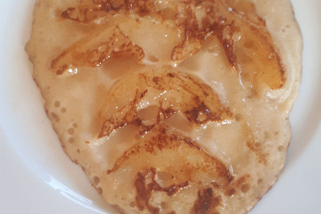 Karamellisierter Apfelpfannkuchen mit Amarant und Ahornsirup| Chefkoch