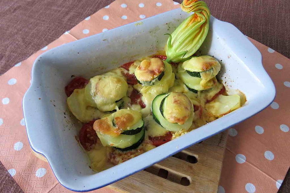 Zucchini-Kartoffel-Türmchen