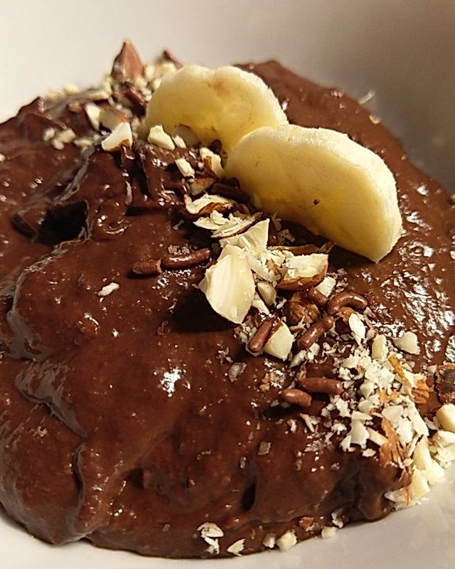 "Mousse au Chocolat", vegane Schokocreme aus Bananen
