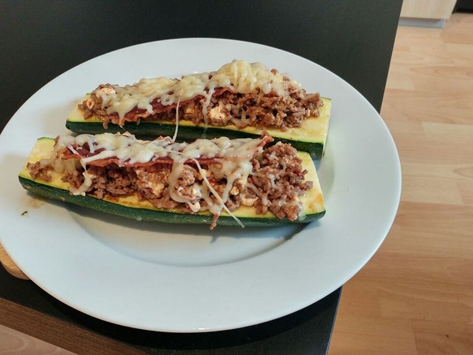 Überbackene Zucchini mit Hackfleisch und Schafskäse von Hoesel13| Chefkoch