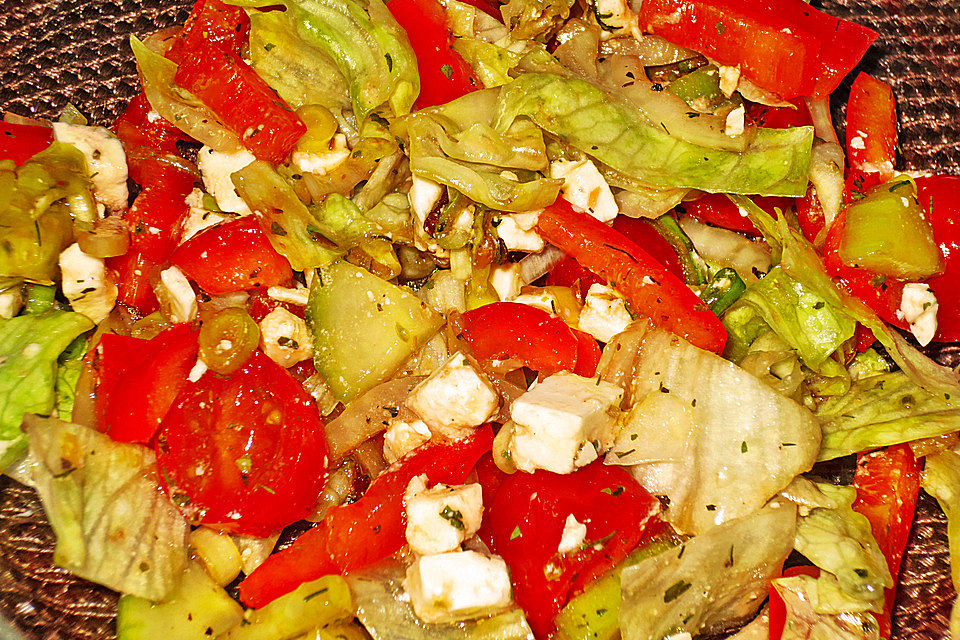 Bauernsalat mit Feta