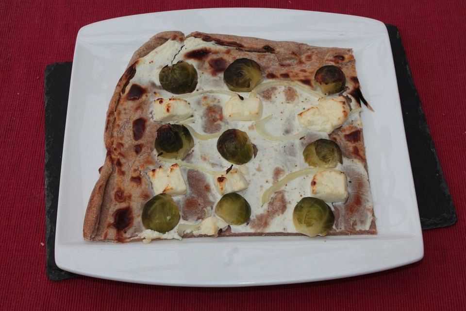 Rosenkohl-Flammkuchen à la Gabi