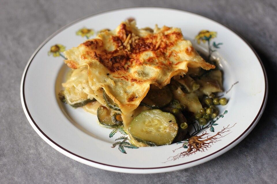 Lasagne ai funghi e zucchine