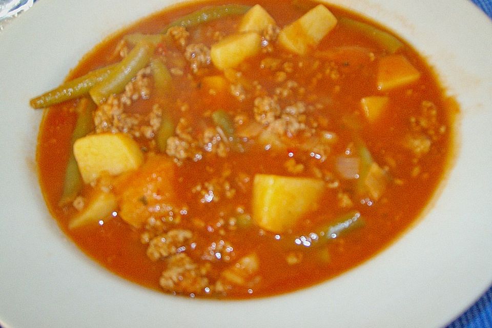 Chili mit grünen Bohnen