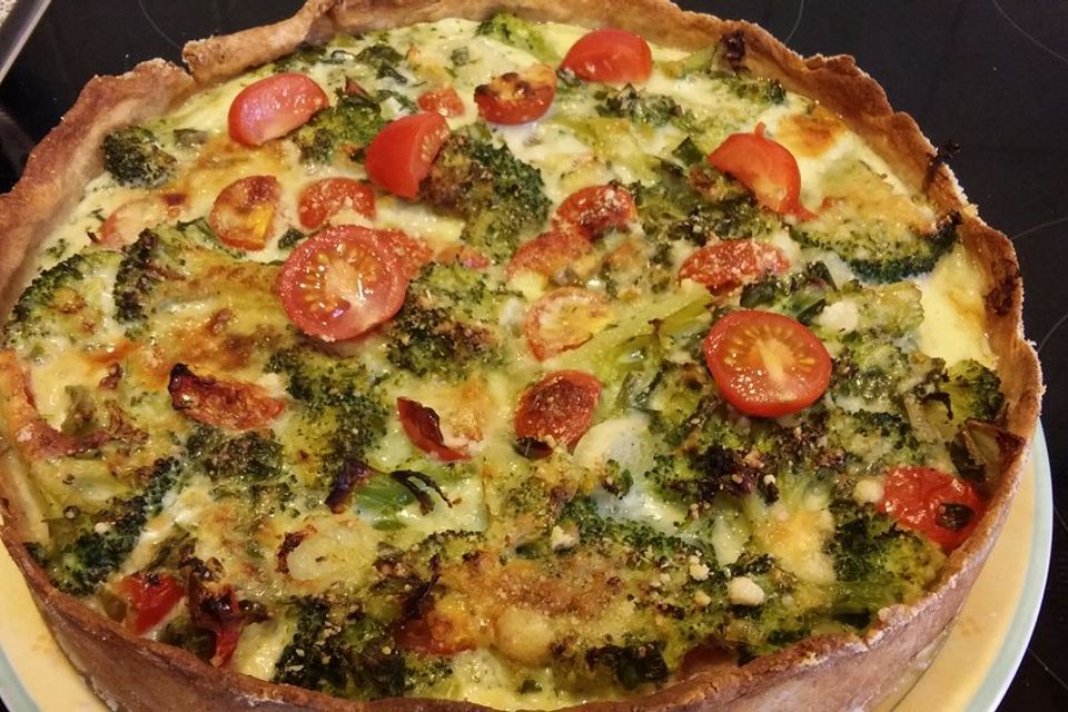 Brokkoli-Tomaten-Quiche