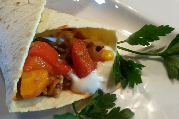 Mexikanische Tortilla - Wraps mit Hähnchenfüllung von Kantaka | Chefkoch