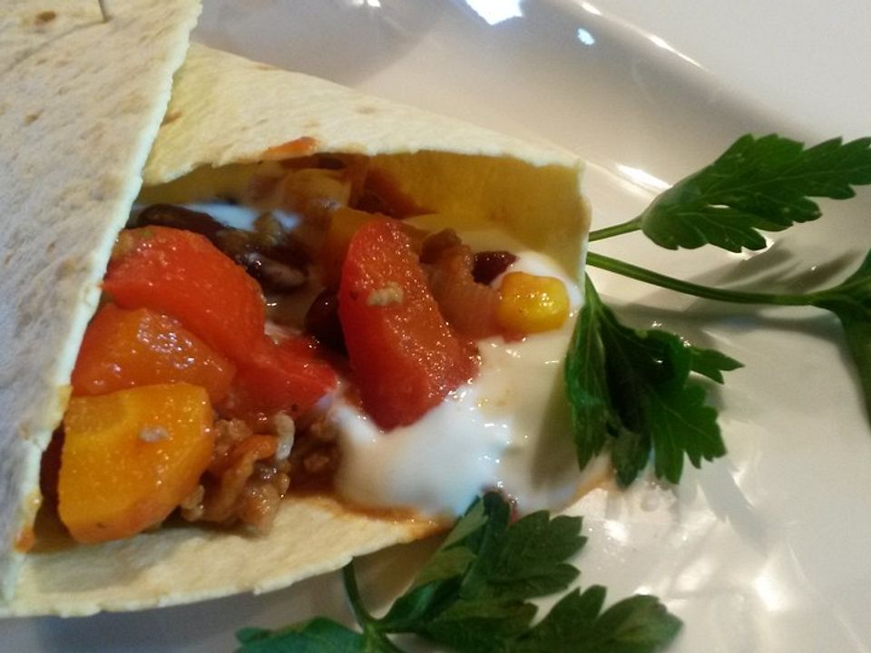 Mexikanische Tortilla - Wraps mit Hähnchenfüllung von Kantaka| Chefkoch