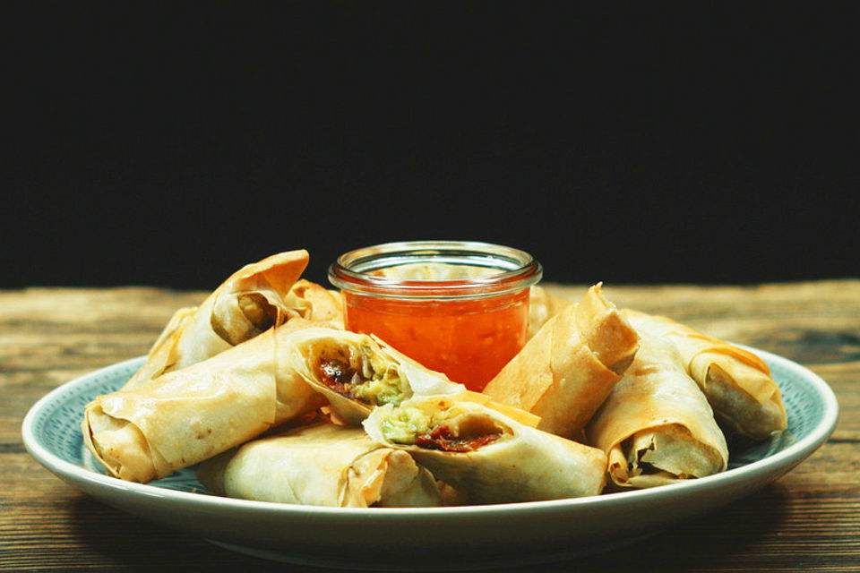 Avocado-Filo-Röllchen