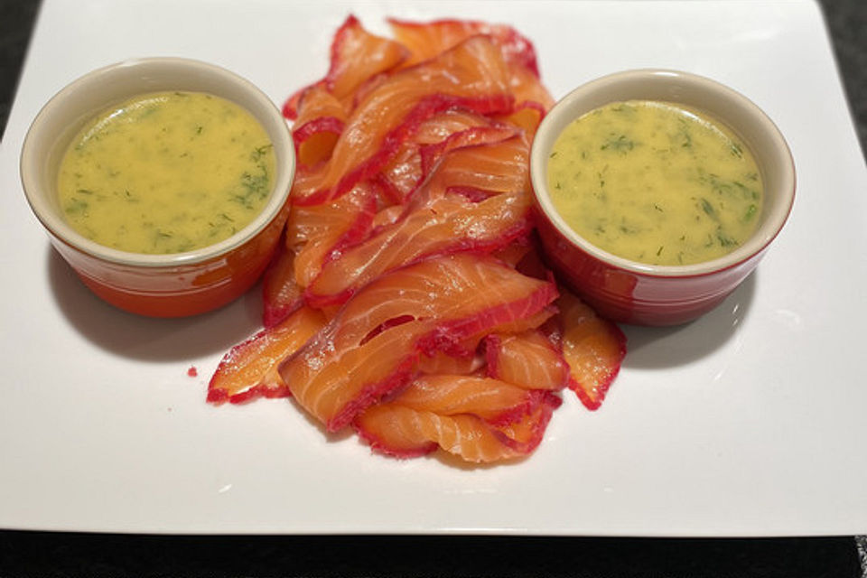 Graved Lachs mit Roter Bete