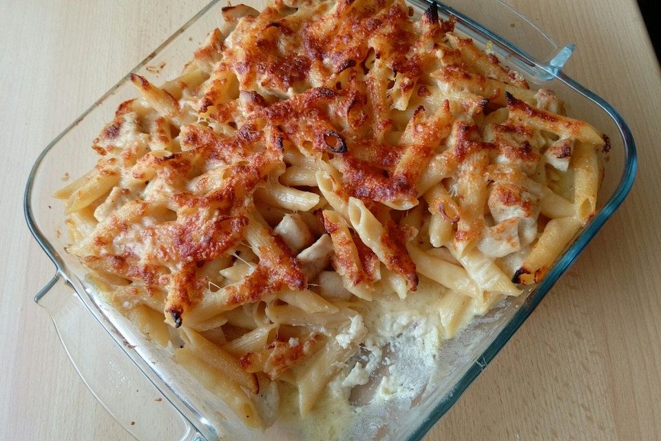 Chicken Alfredo überbacken