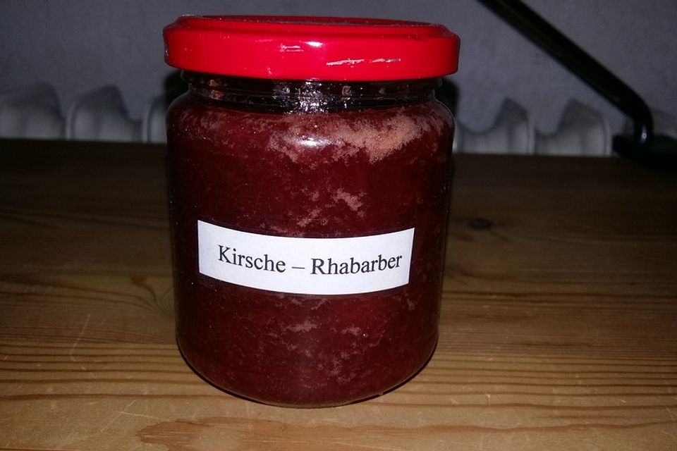 Kirsch-Rhabarber-Marmelade