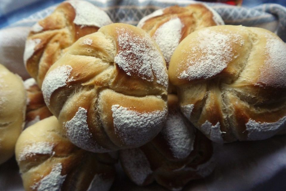 Milchbrötchen ohne Butter, Öl oder Margarine