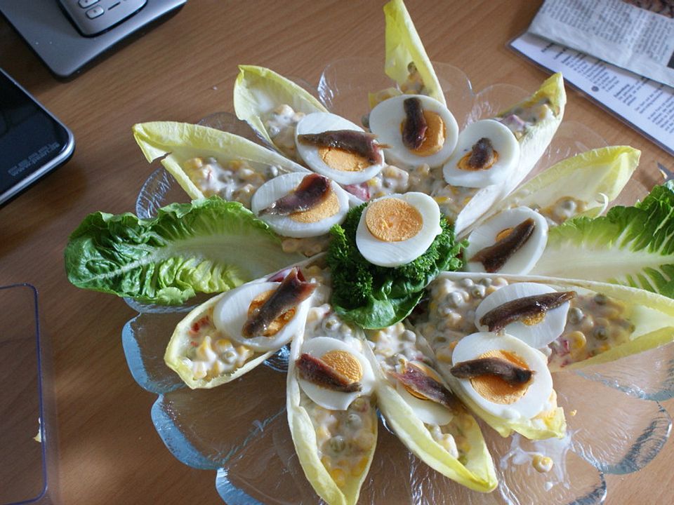 Chicorée-Schiffchen mit Gemüse und Ei von Stephan-kocht-gerne| Chefkoch