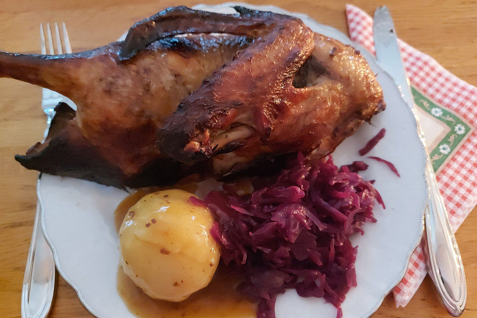 Ente in Orangen-Honig-Ingwer Sauce