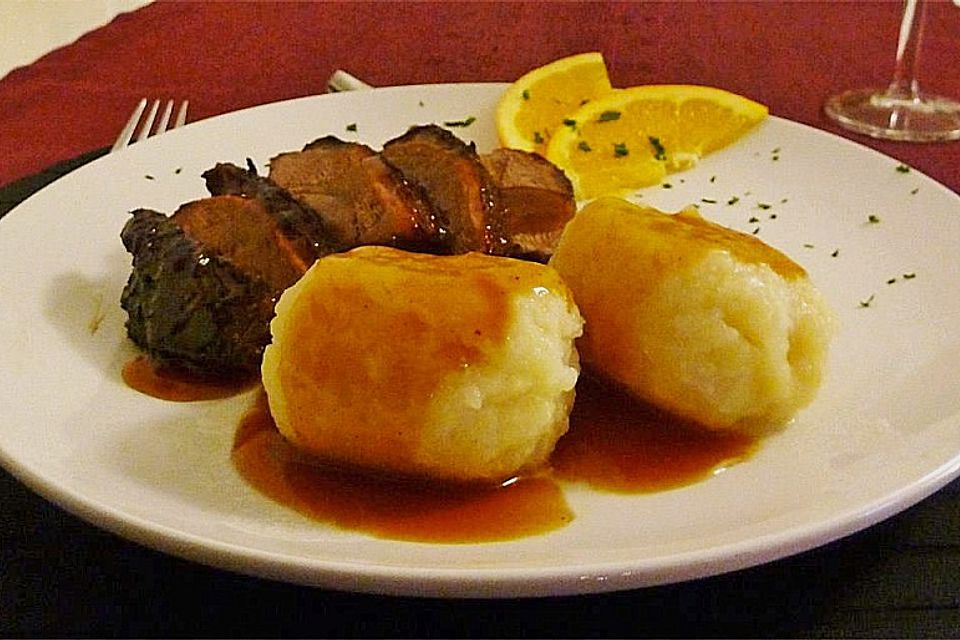 Ente in Orangen-Honig-Ingwer Sauce