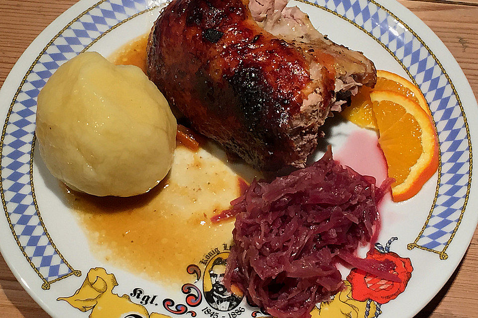 Ente in Orangen-Honig-Ingwer Sauce