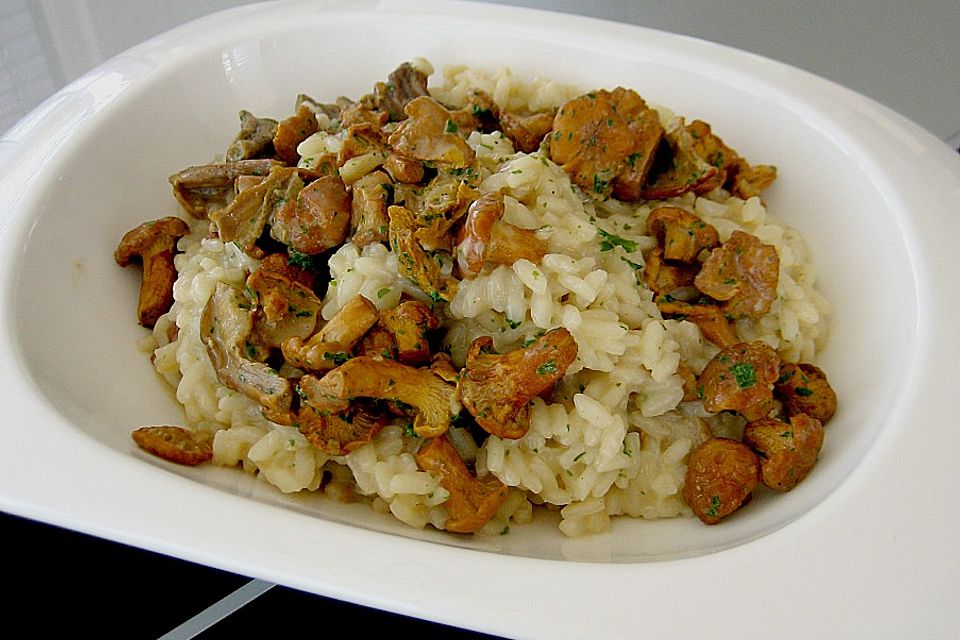 Risotto mit Pfifferlingen und Steinpilzen