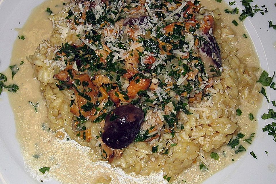 Risotto mit Pfifferlingen und Steinpilzen