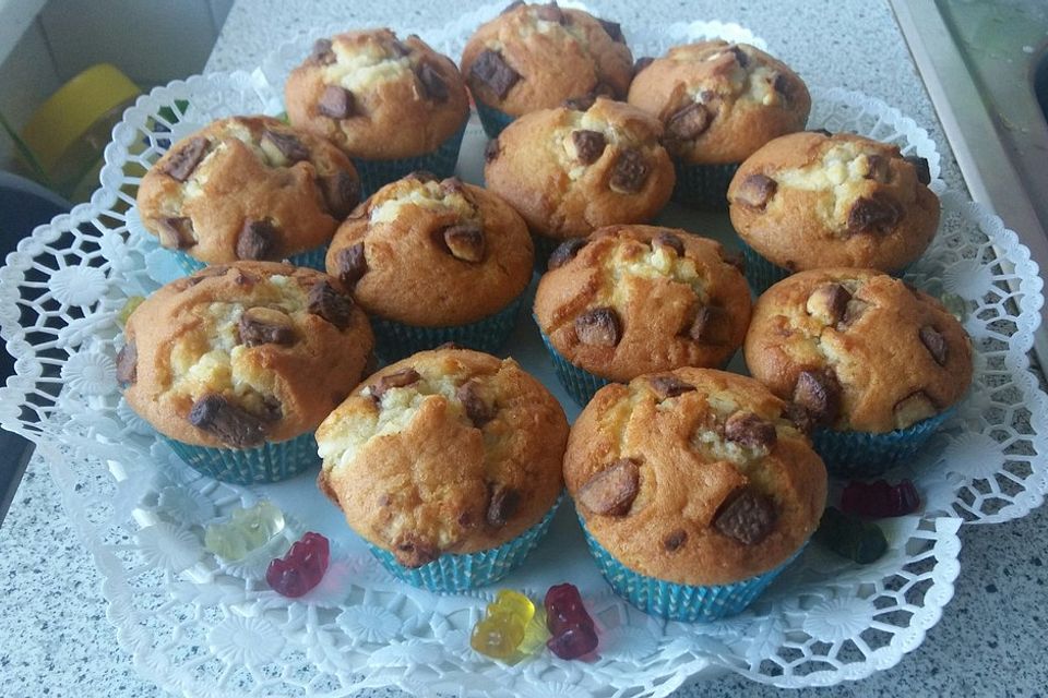 Die besten und schnellsten Schokomuffins mit Kinderschokolade