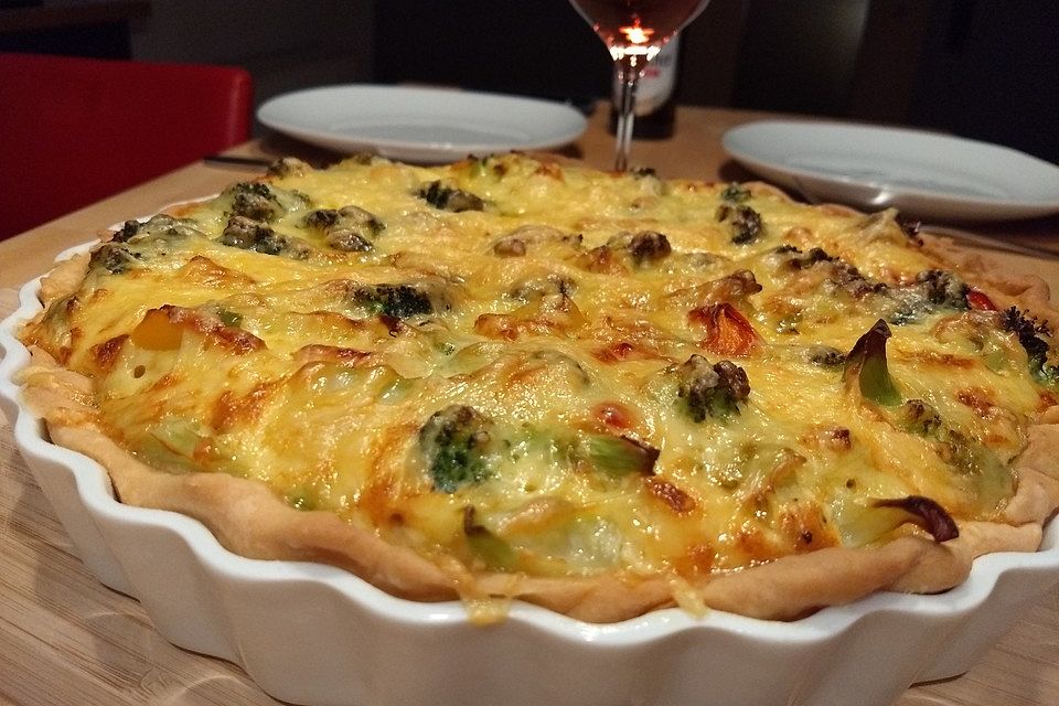 Paprika-Brokkoli-Quiche