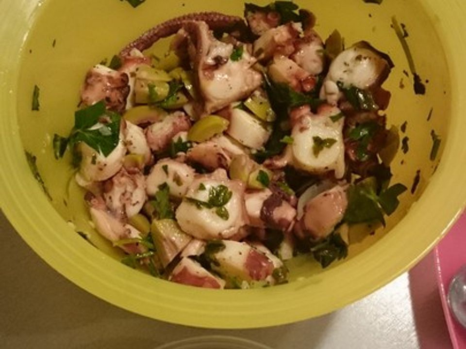 Salat Von Gekochtem Oktopus Von Stephan Kocht Gerne Chefkoch