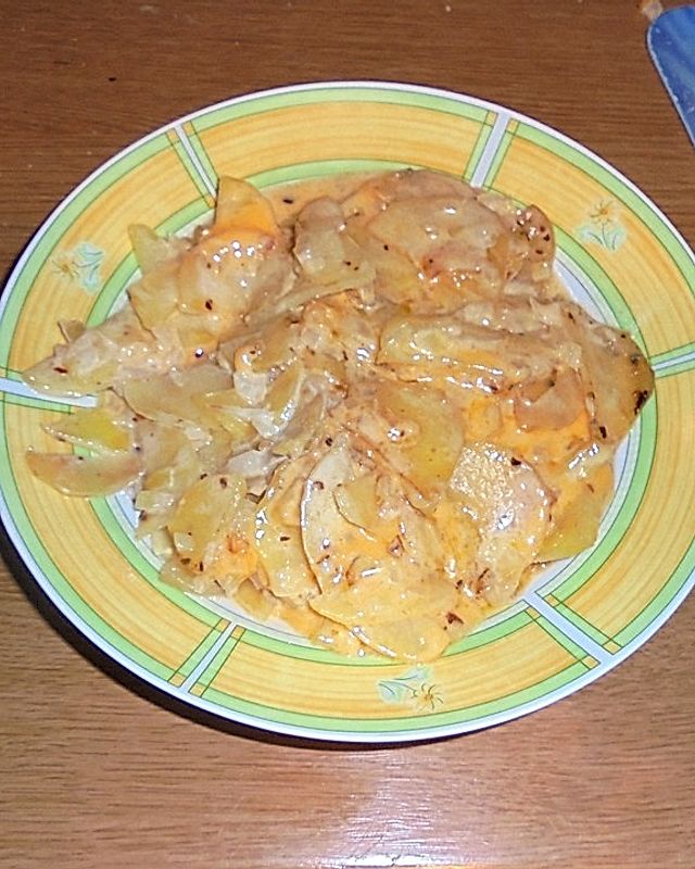 Beschwipste Kartoffel-Cheddar-Pfanne à la Didi