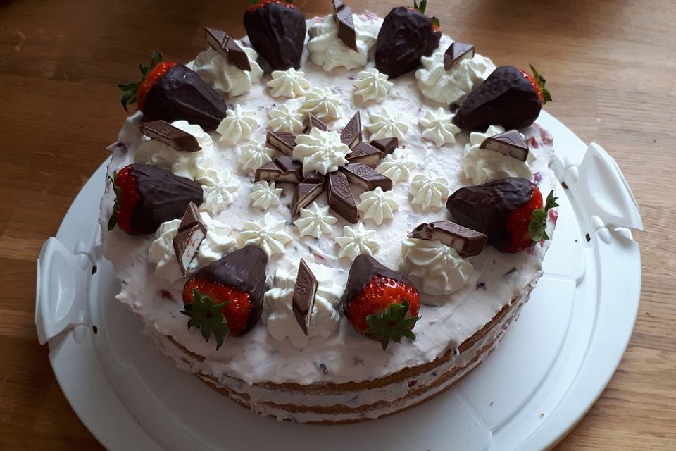 Yogurette-Torte - Erdbeertorte