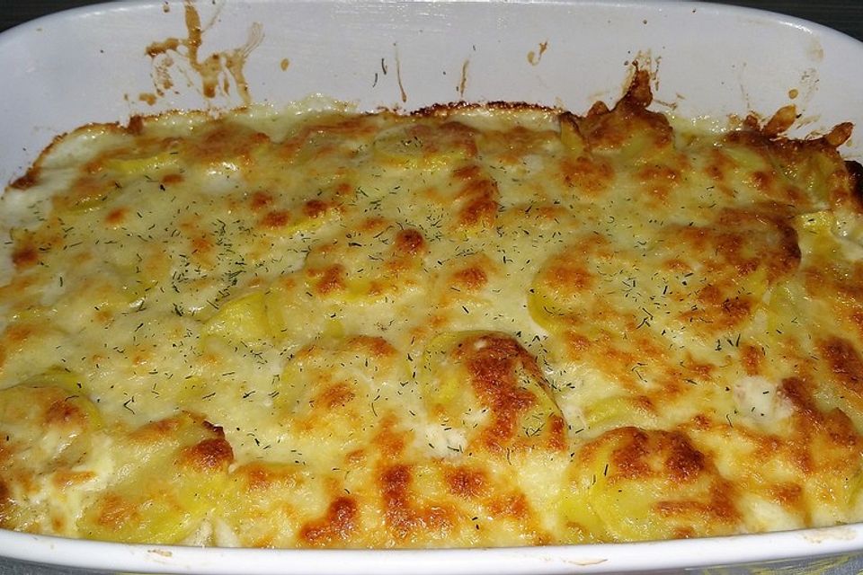 Kartoffel-Lachs-Gratin