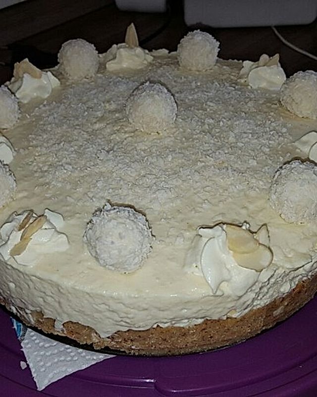 Raffaello-Torte ohne Backen – No Bake Raffaello Cheesecake