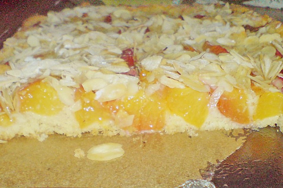 Nektarinenkuchen mit Mandeln