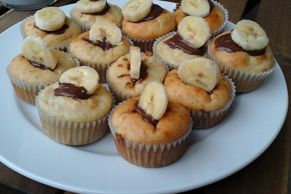 Bananen-Nutella-Muffins