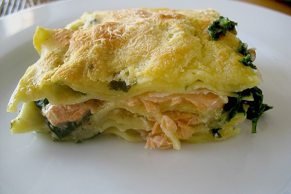 Spinat - Lachs - Lasagne