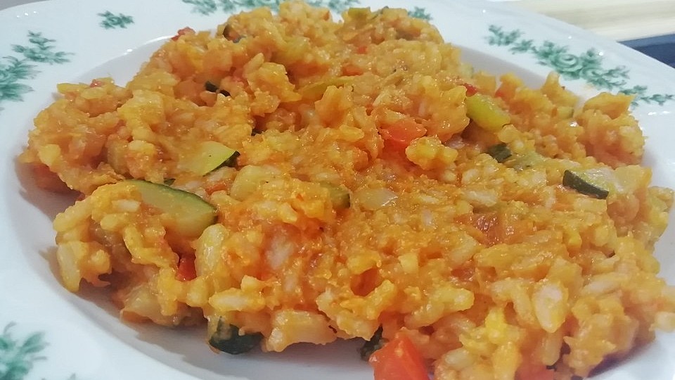 Veganer Paprika Zucchini Reis Mit Sesam Von Patty89 Chefkoch 