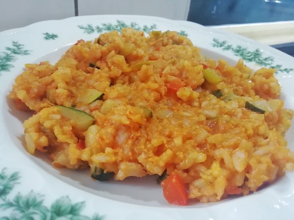 Veganer Paprika-Zucchini-Reis mit Sesam von patty89| Chefkoch