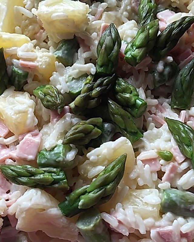 BettiBlus fruchtiger Reissalat mit grünem Spargel