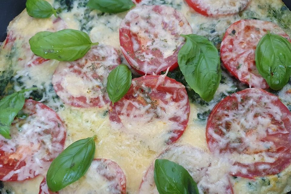 Frittata mit Spinat und Pecorino