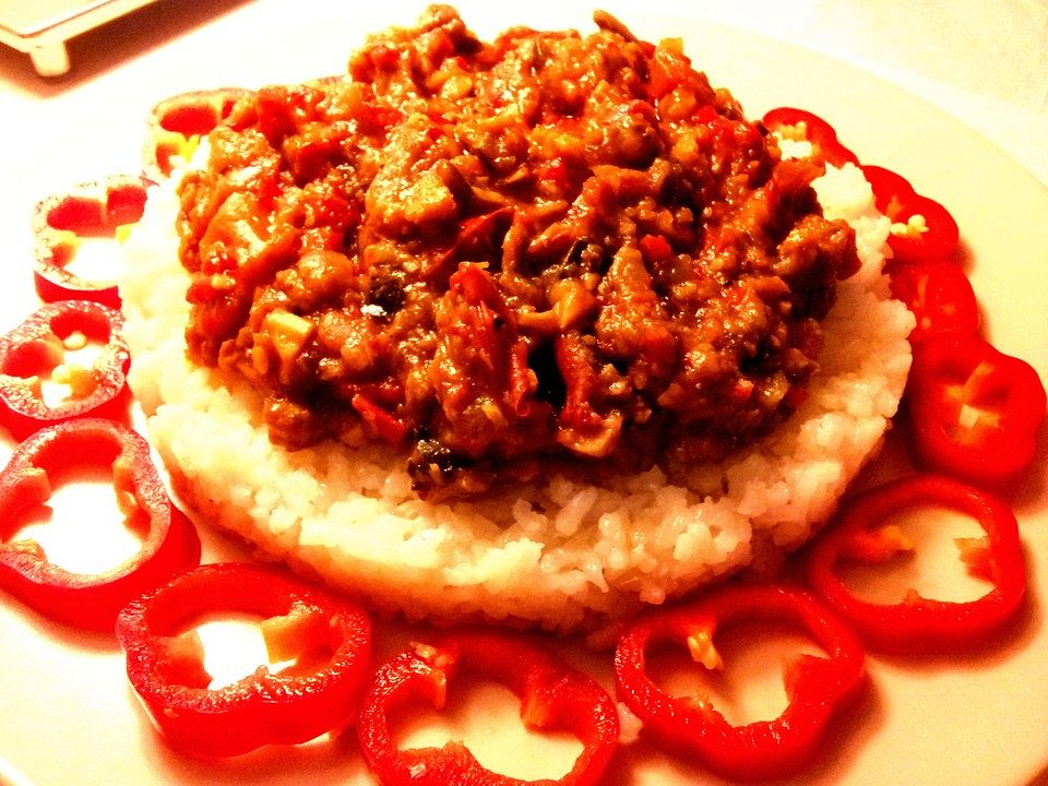 Orientalisches Ragout vom Kabeljau auf Ingwer-Honig-Reis von ...