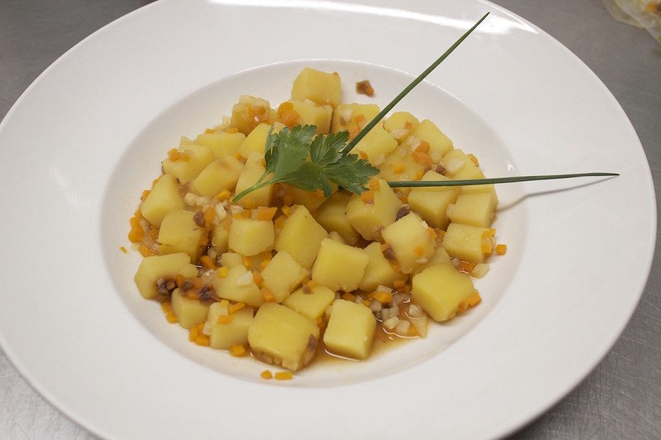 Sous-vide gegarte Kartoffeln mit fermentierter Yuzu